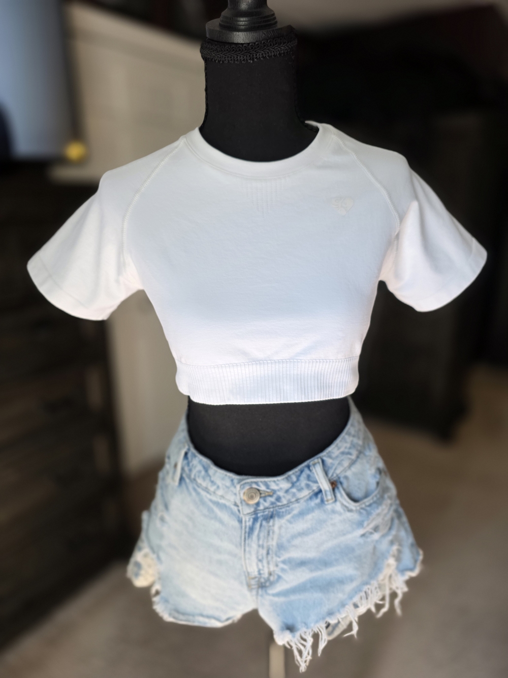 White Crop Tee - Women